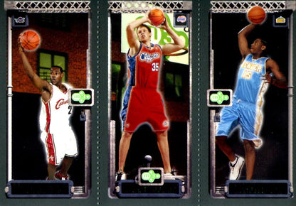 Lebron James, Carmelo Anthony, & Chris Kaman 2004 Topps Unsigned M3 Card