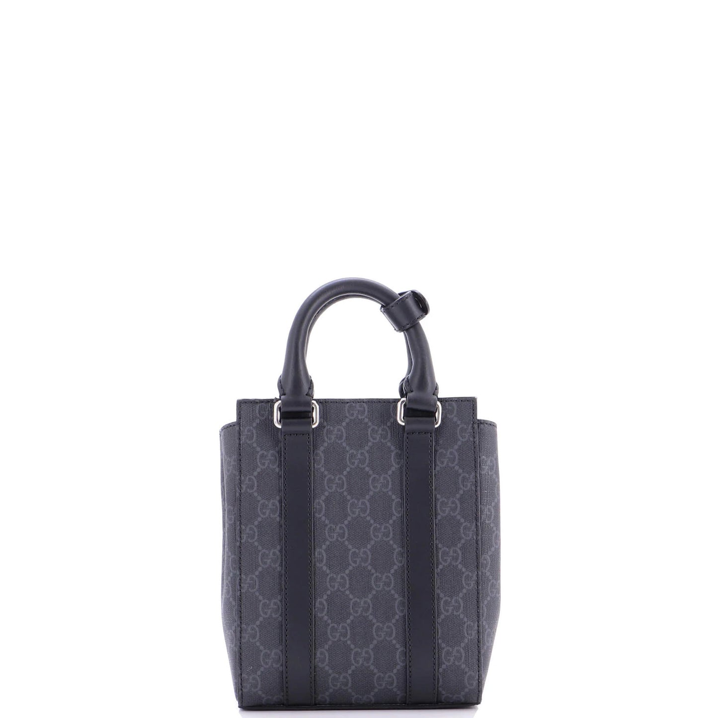 Gucci Convertible Web Open Tote Gg Coated Canvas Mini