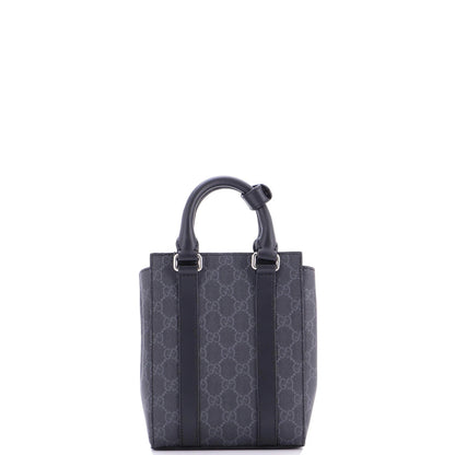 Gucci Convertible Web Open Tote Gg Coated Canvas Mini