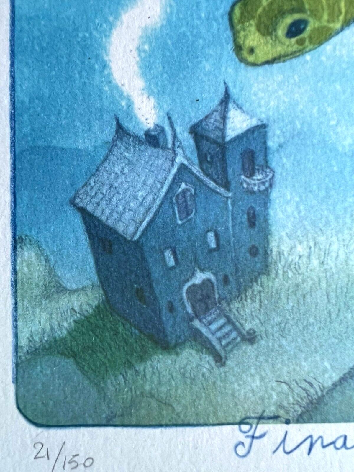 Alessandra Roberti Lithograph Tecnica Mista Pastello Firmata Numerata