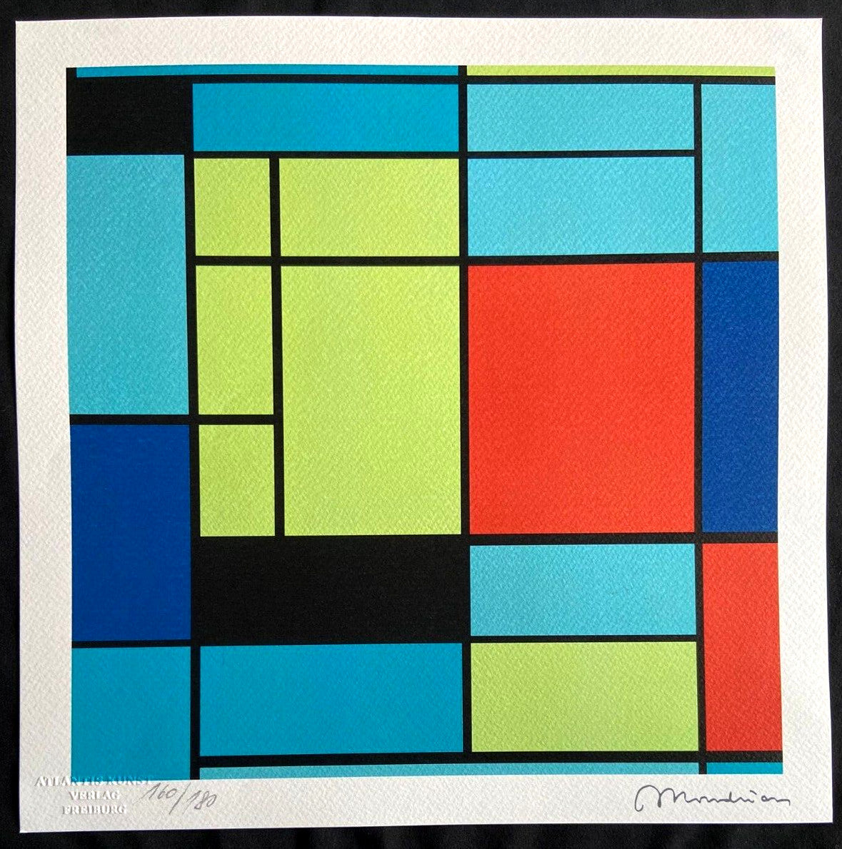 Piet Mondrian, Signed Lithograph Coa