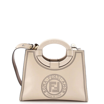Fendi Runaway Shopper Tote Perforated Leather Small