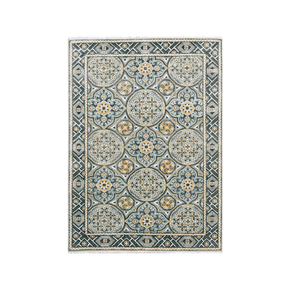 4'X6'2" Taupe-Brown Silk Mughal Inspired Hand-Knotted Textured Wool Rug