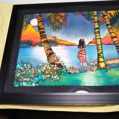 Woman Tropical Painting Original 70x100cm Landscape Moondance