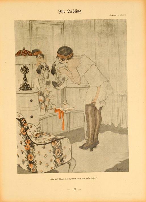 Simplicissimus 1913 By Kainer Ihr Liebling On Linen Original