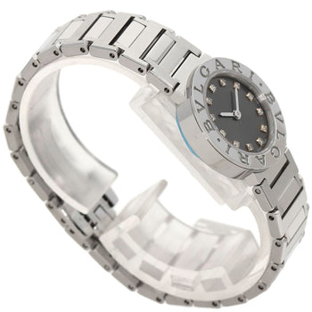 Stainless BVLGARI 12P Diamond Watches BB23S Stainless Steel/