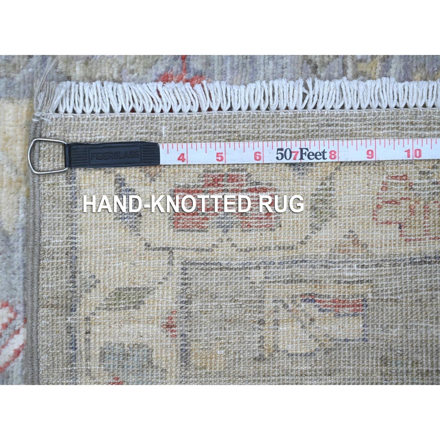 2'6"X9'9" Lava Gray North West Zoroastrian Hand Knotted Wool Oriental Rug