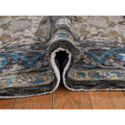 8'3"X9'9" Brown Zoroastrian Influence Silk With Wool Hand Knotted Rug