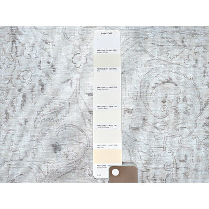 9'4"X12'1" Ivory Zoroastrian Hand Knotted Oriental Rug