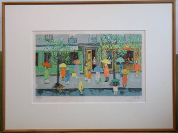 Nathalie Chabrier Lithograph Print France Signed 176/200 Framed Authentic