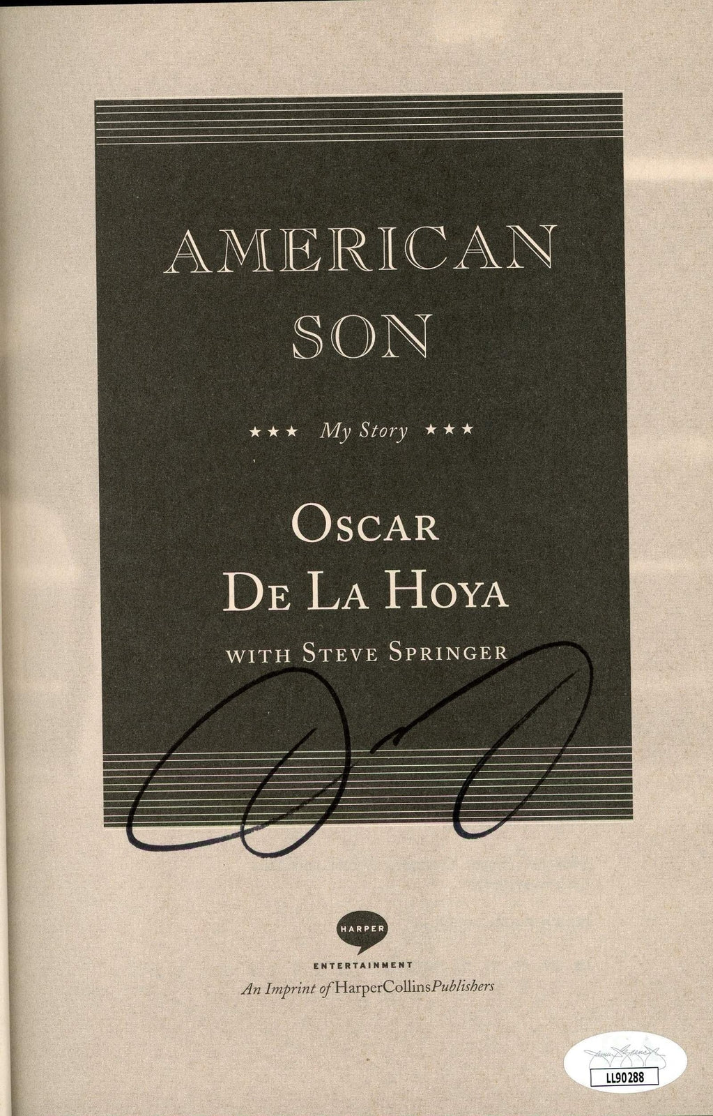 Oscar De La Hoya Autographed "American Son" Book (Jsa)
