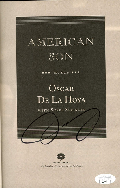 Oscar De La Hoya Autographed "American Son" Book (Jsa)