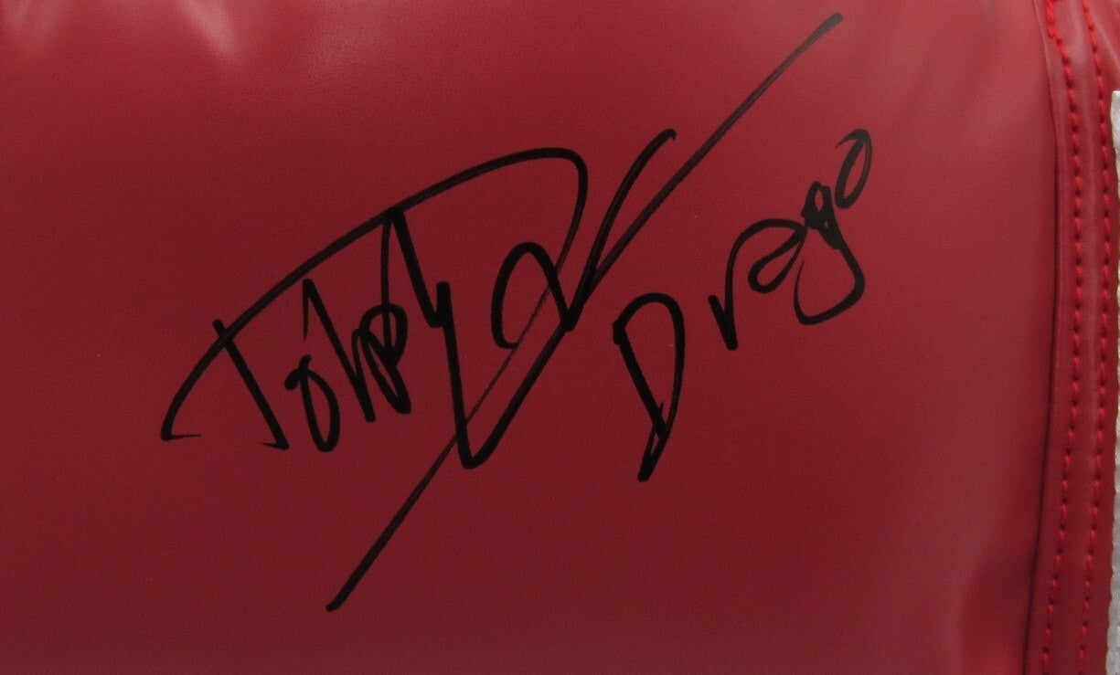 Dolph Lundgren Autographed/Inscr Left Boxing Glove "Balboa Vs Drago" Jsa 184775