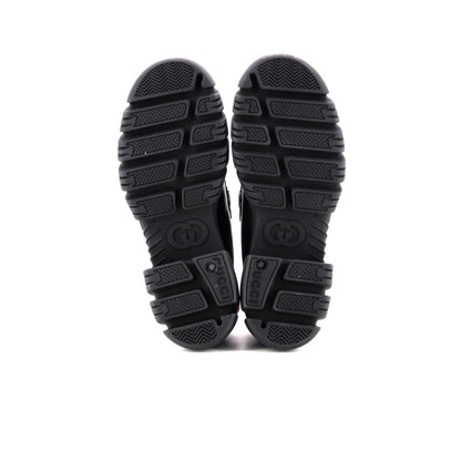 Gucci Women'S Quebec Horsebit Chelsea Boots Leather With Gg Elastic