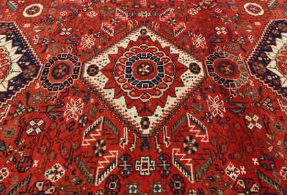 Semi-Antique Wool Oriental Rug 5'9X8'3Tribal Farmhouse Boho Foyer Carpet