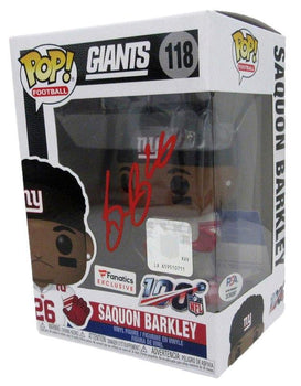 Saquon Barkley Signed Funko Pop! #118 Figurine
