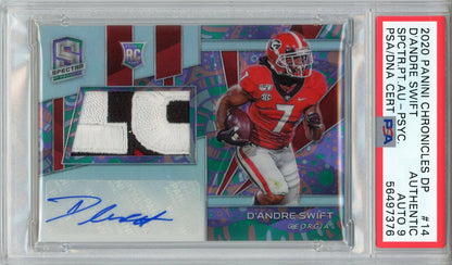 D'Andre Swift Autographed 2020 Panini Chronicles Draft Pick Spectra Psychedelic