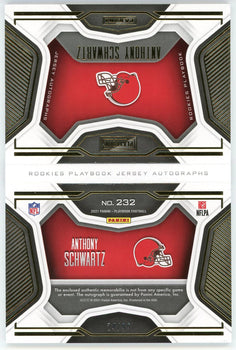 Anthony Schwartz Autographed 2021 Panini Playbook