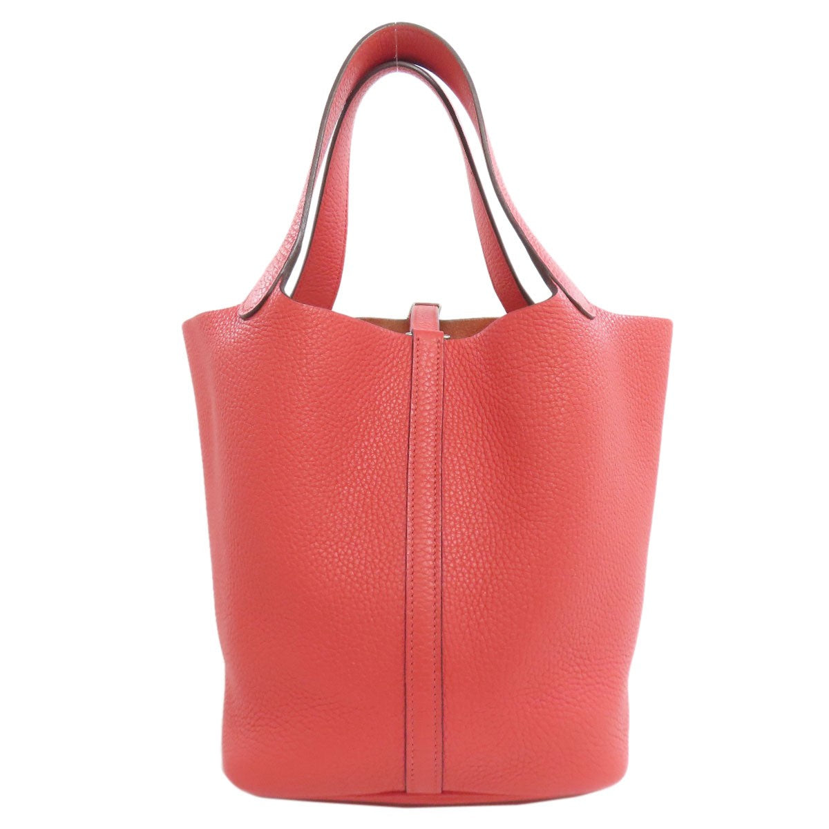 Clemence HERMES Picotin Lock MM SilverHardware Handbag Taurillon