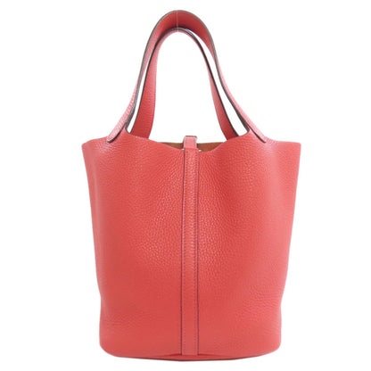 Clemence HERMES Picotin Lock MM SilverHardware Handbag Taurillon