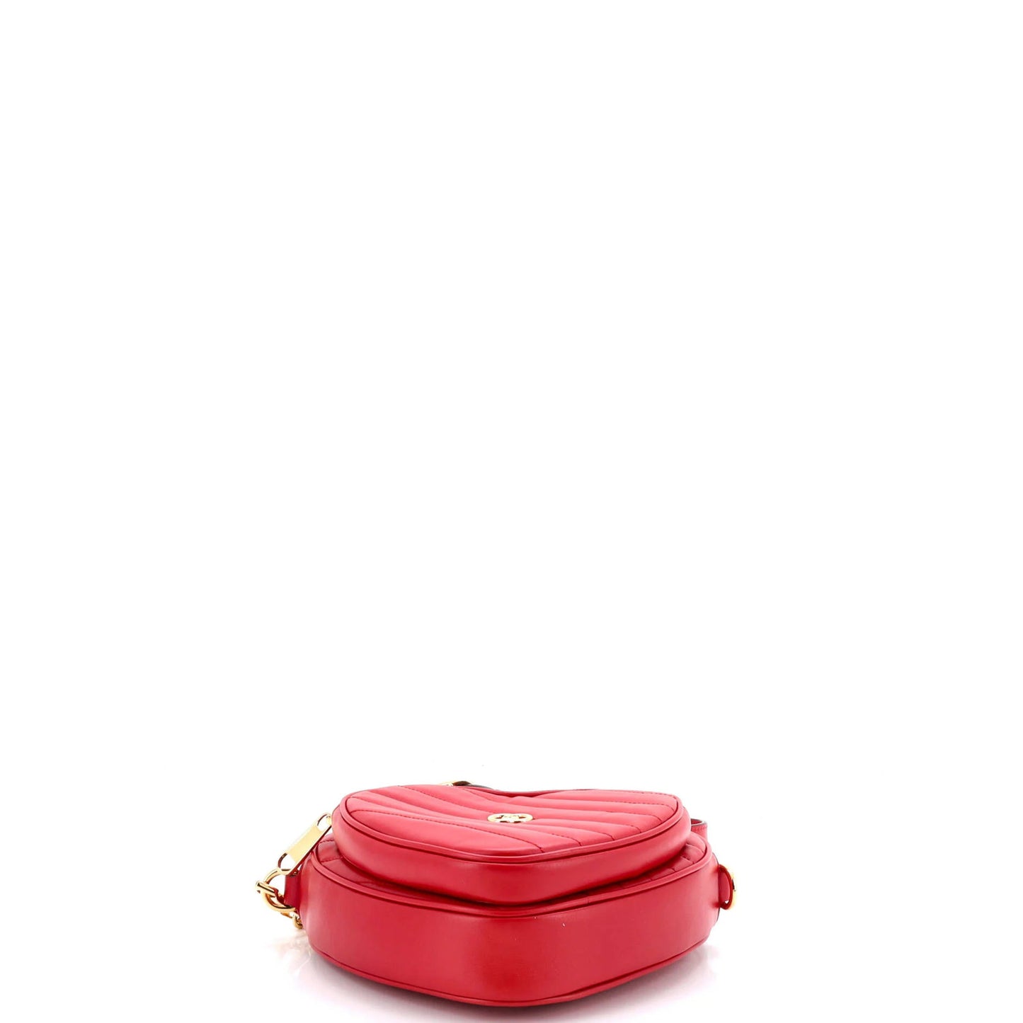 Gucci Interlocking G Heart Shoulder Bag Diagonal Quilted Leather Mini