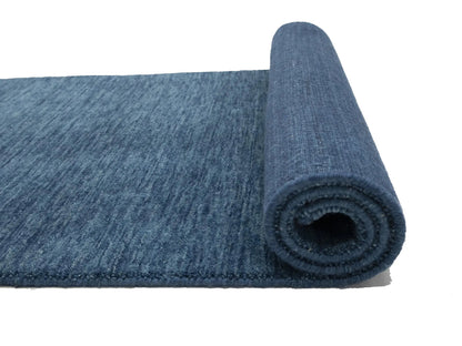 Modern Gabbeh Runner Rug 3X10 Ft Steel Blue