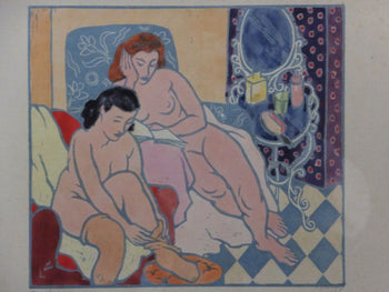 Clment Serveau 1945 Signed Color Woodcut 