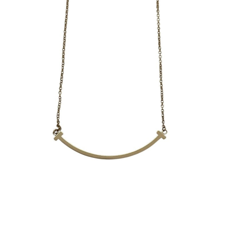 Tiffany & Co. T Smile Small Necklace K18Pg
