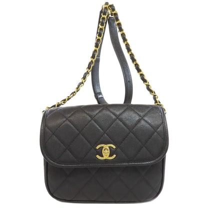 Calfskin CHANEL Matelasse GoldHardware Shoulder Bag Soft Grained