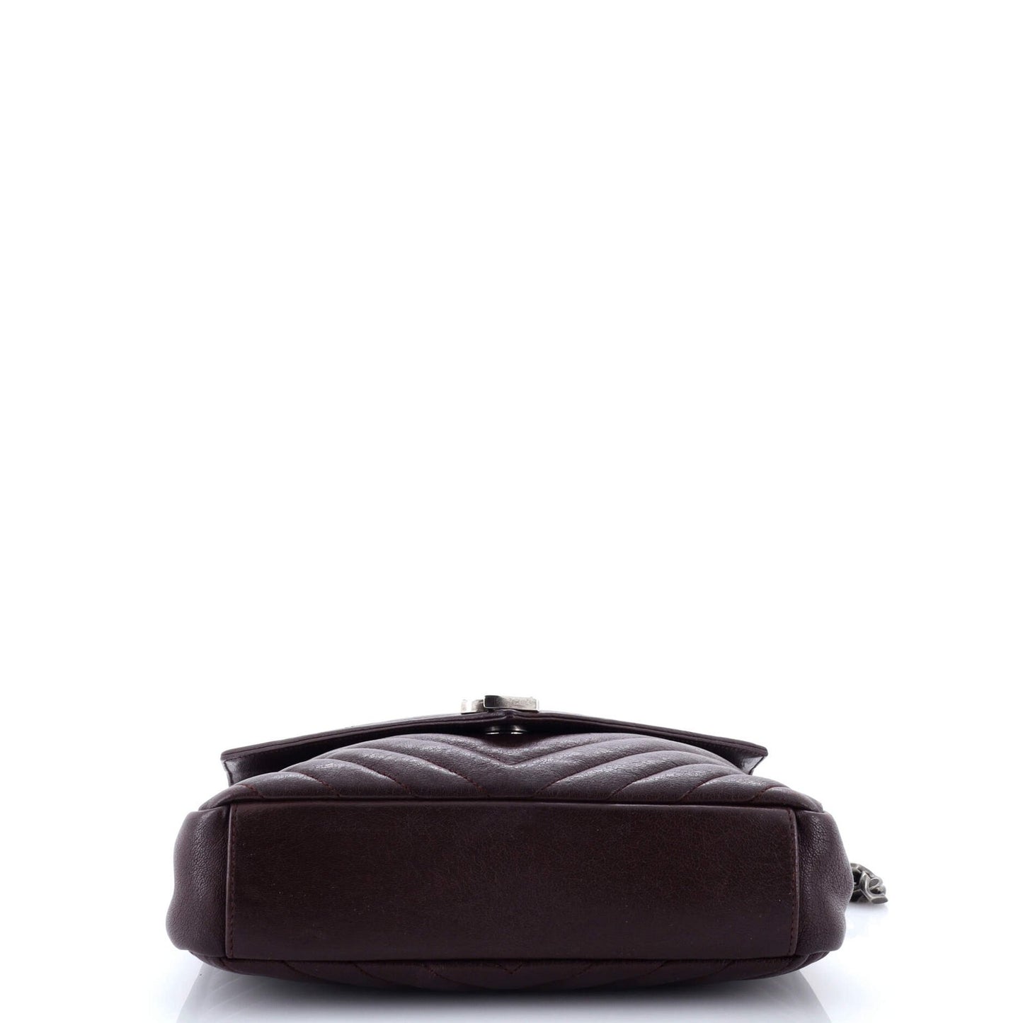 Saint Laurent Classic Monogram College Bag Matelasse Chevron Leather Medium