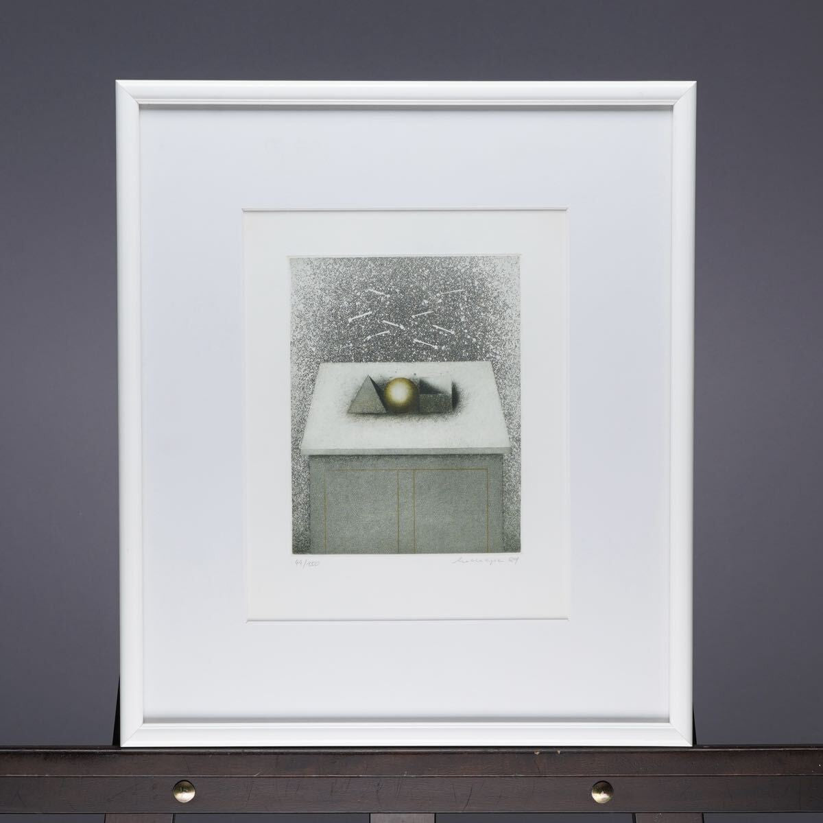 Friedrich Meckseper Sengais Universum Etching 1989 Framed Signed ED 44/ 150