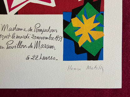 Henri Matisse Lithograph Coa 1956 Signed Op Numbered A Hand -Pablo Picasso