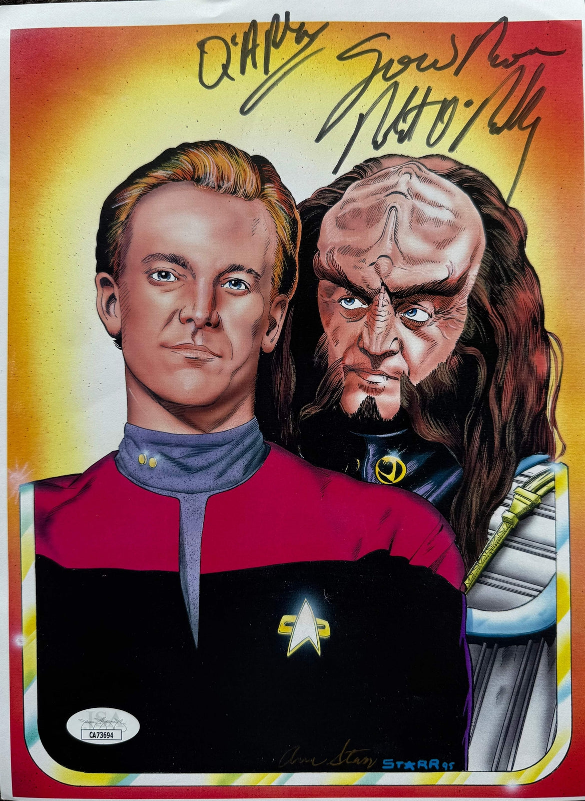 Robert O'Reilly Autographed The Next Generation Print (Jsa)
