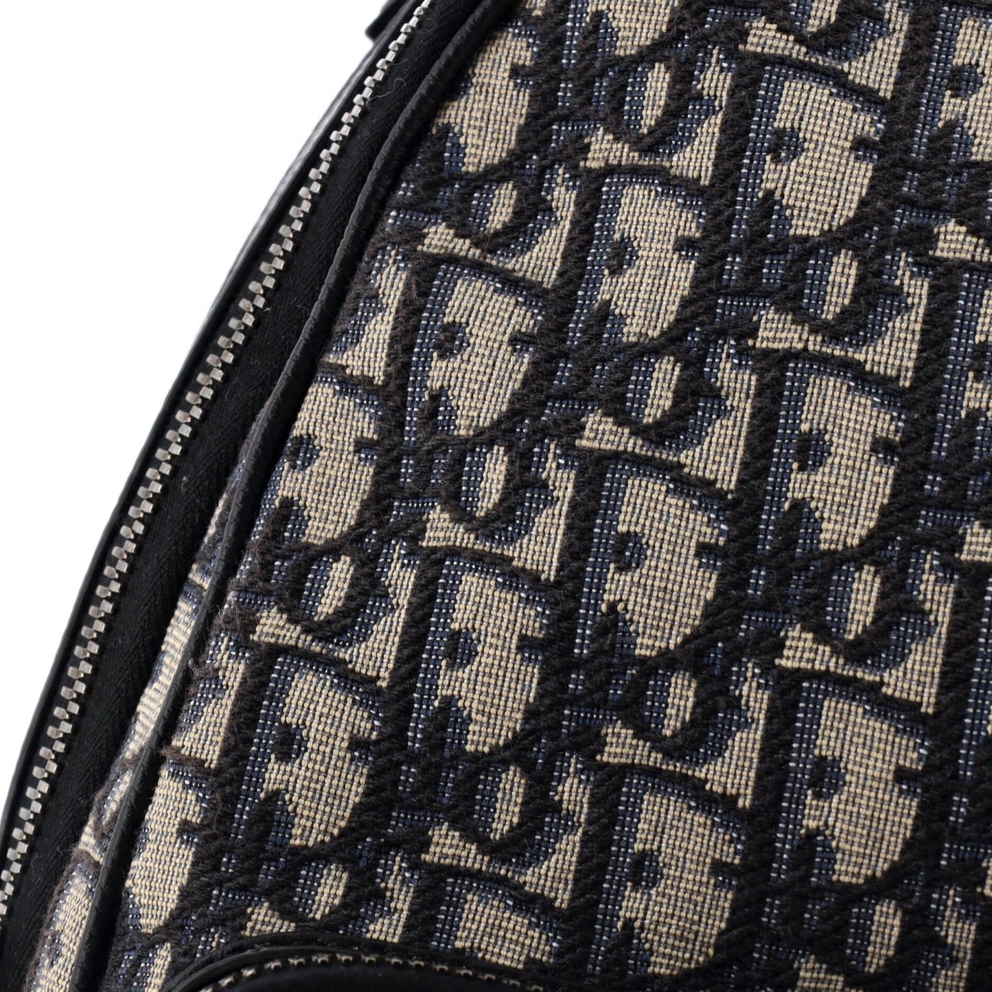 Christian Dior Zip Around Sling Backpack Oblique Canvas