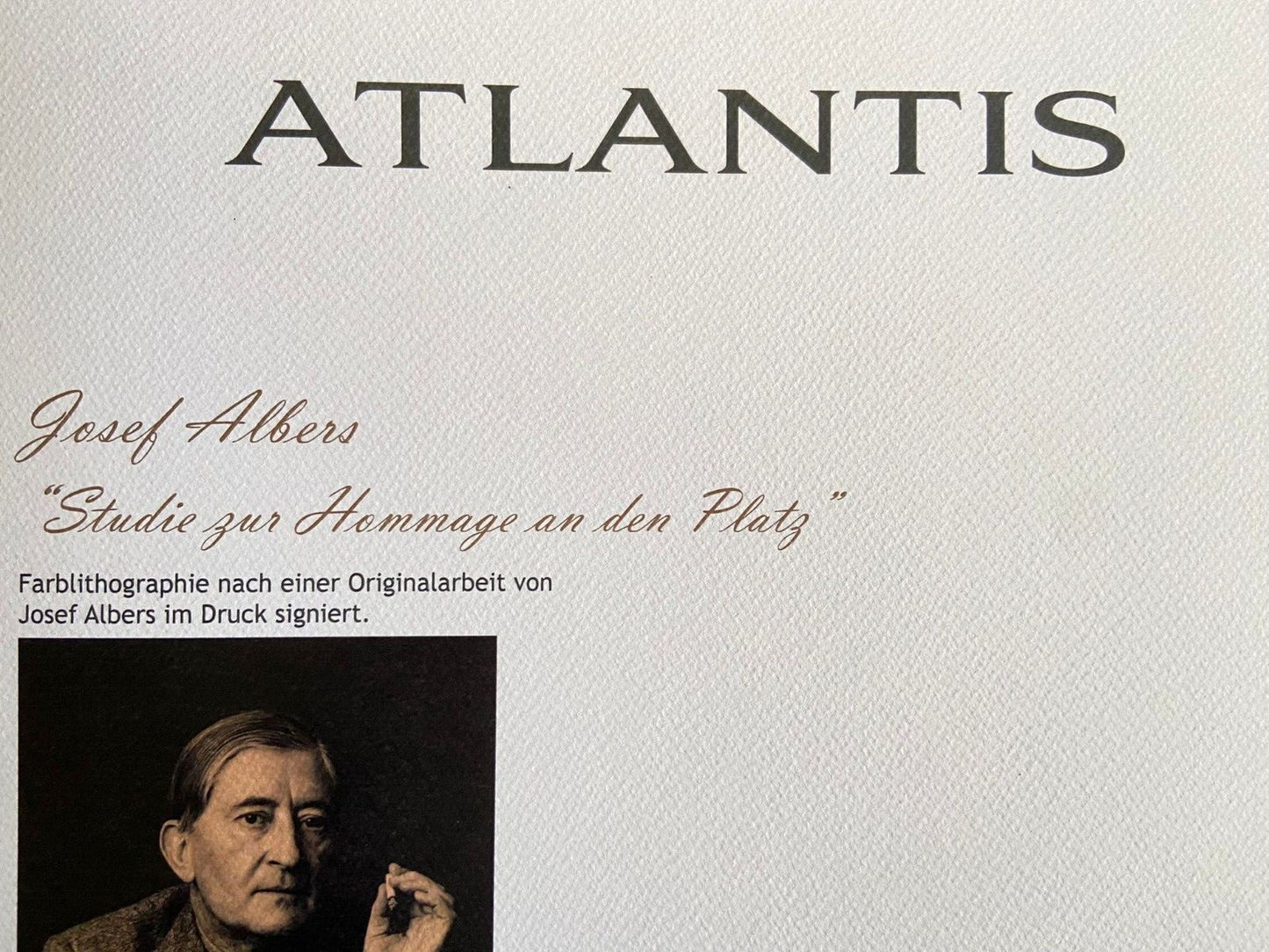 Josef Albers Lithograph Certified Coa