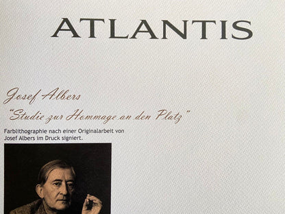 Josef Albers Lithograph Certified Coa