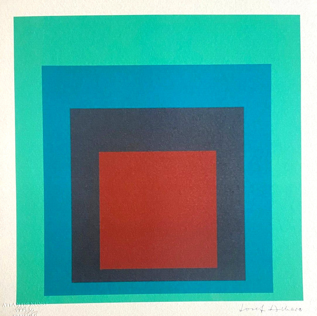 Josef Albers Lithograph Certified Signed