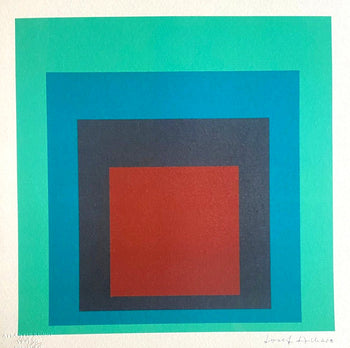 Josef Albers Lithograph Certified Signed