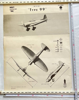 Wwii Us Navy Id Poster 1943 Aichi Type 99 