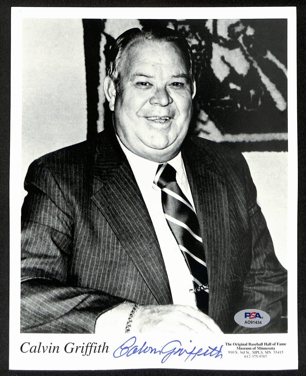 Calvin Griffith Signed/Autographed 8X10 Photo Minnesota Twins Psa/Dna 195470