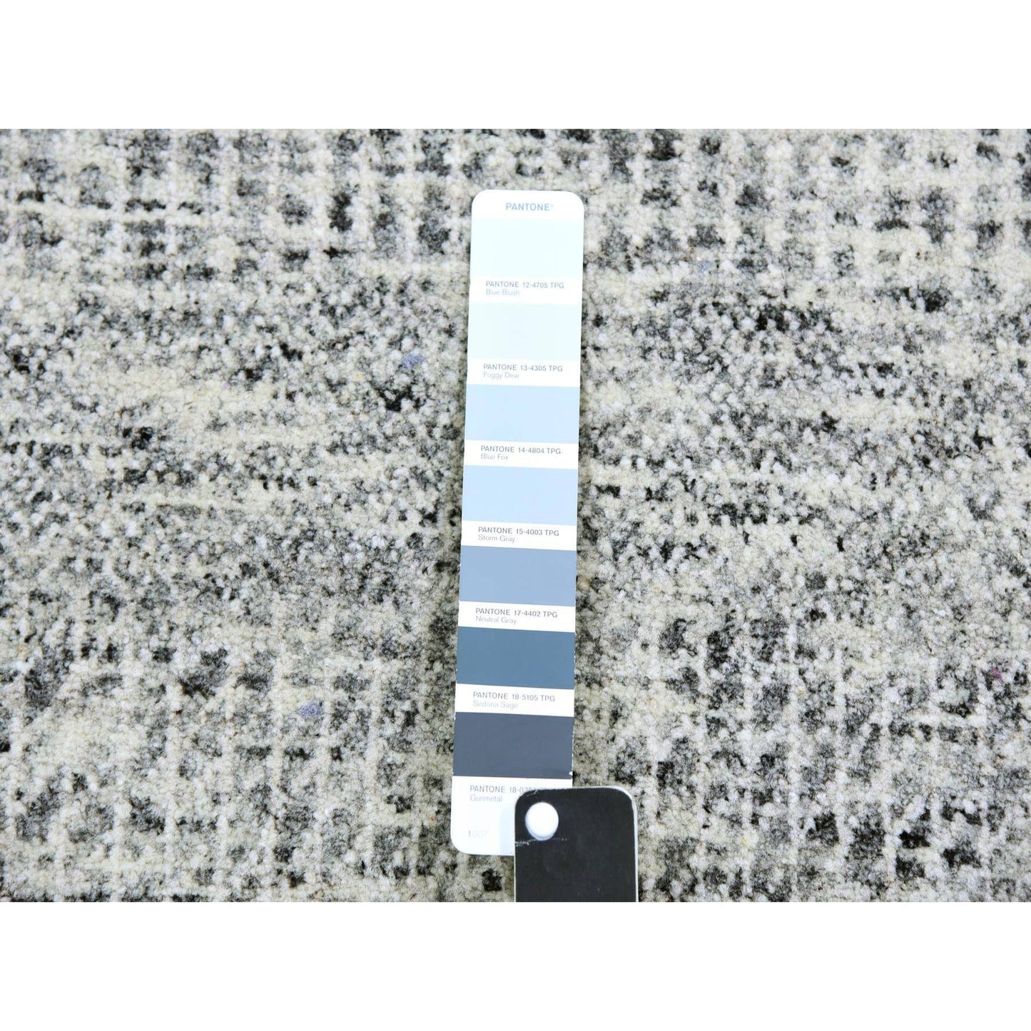 2'6"X23'4" Gray Grass Design Undyed Wool Hand Knotted Xl Runner Rug