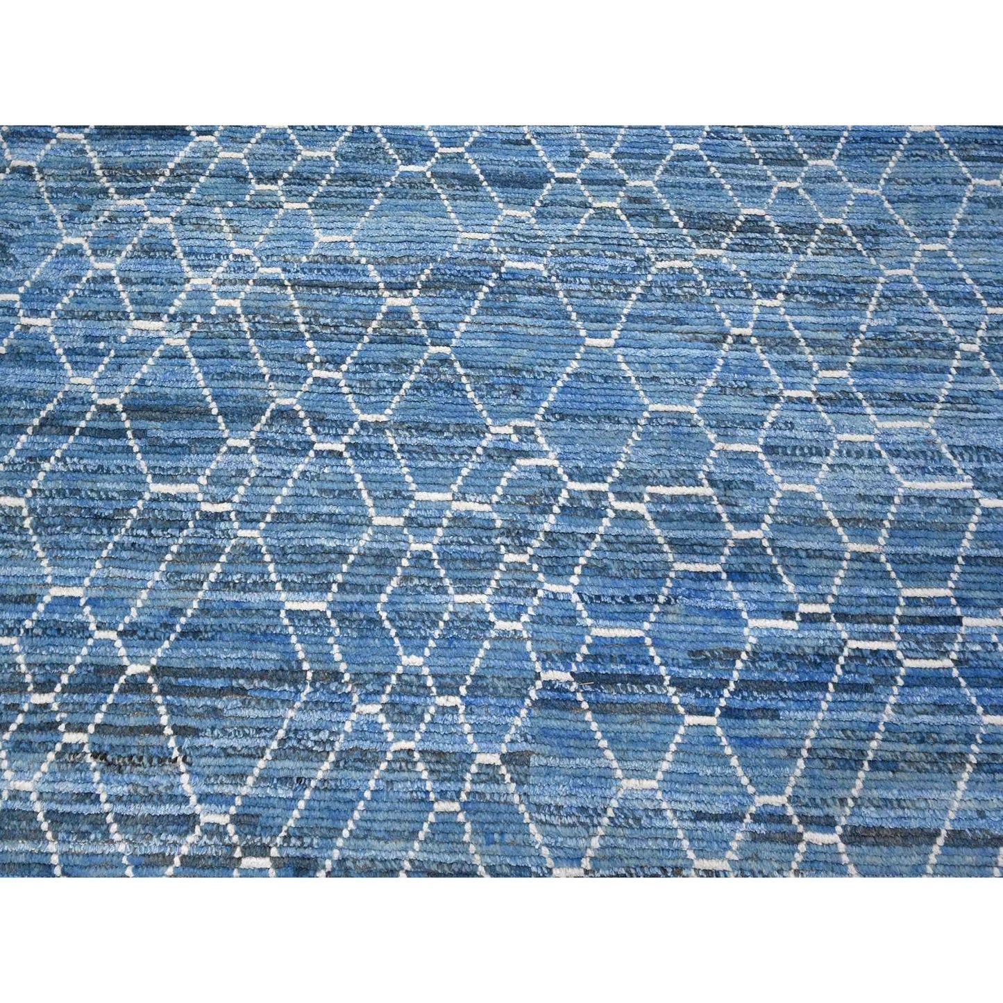 12'X16'1" Alaskan Blue Hand Knotted Moroccan Extra Large Oriental Rug