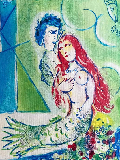 Marc Chagall Numbered Coa Lithograph Published Signed Sorlier