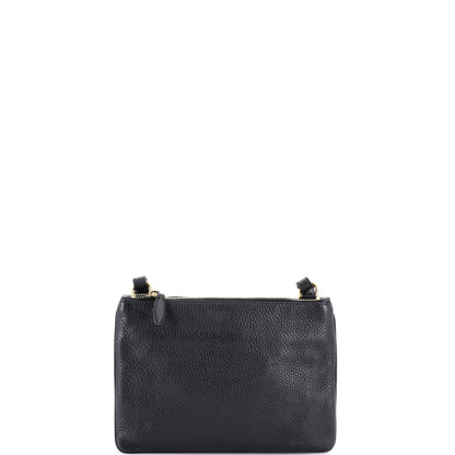 Prada Double Zip Crossbody Bag Vitello Daino Small