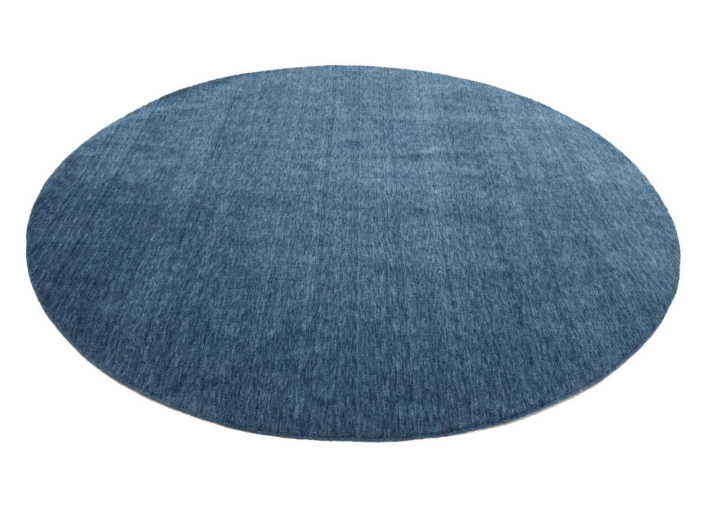 Steel Blue Solid Design Hand-Loomed 8X8 Gabbeh