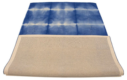 Tie-Dye Design Navy Blue Hand-Tufted Plush 5X8