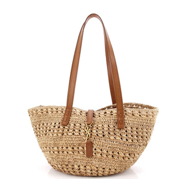 Saint Laurent Panier Monogram Basket Shopper Raffia Small