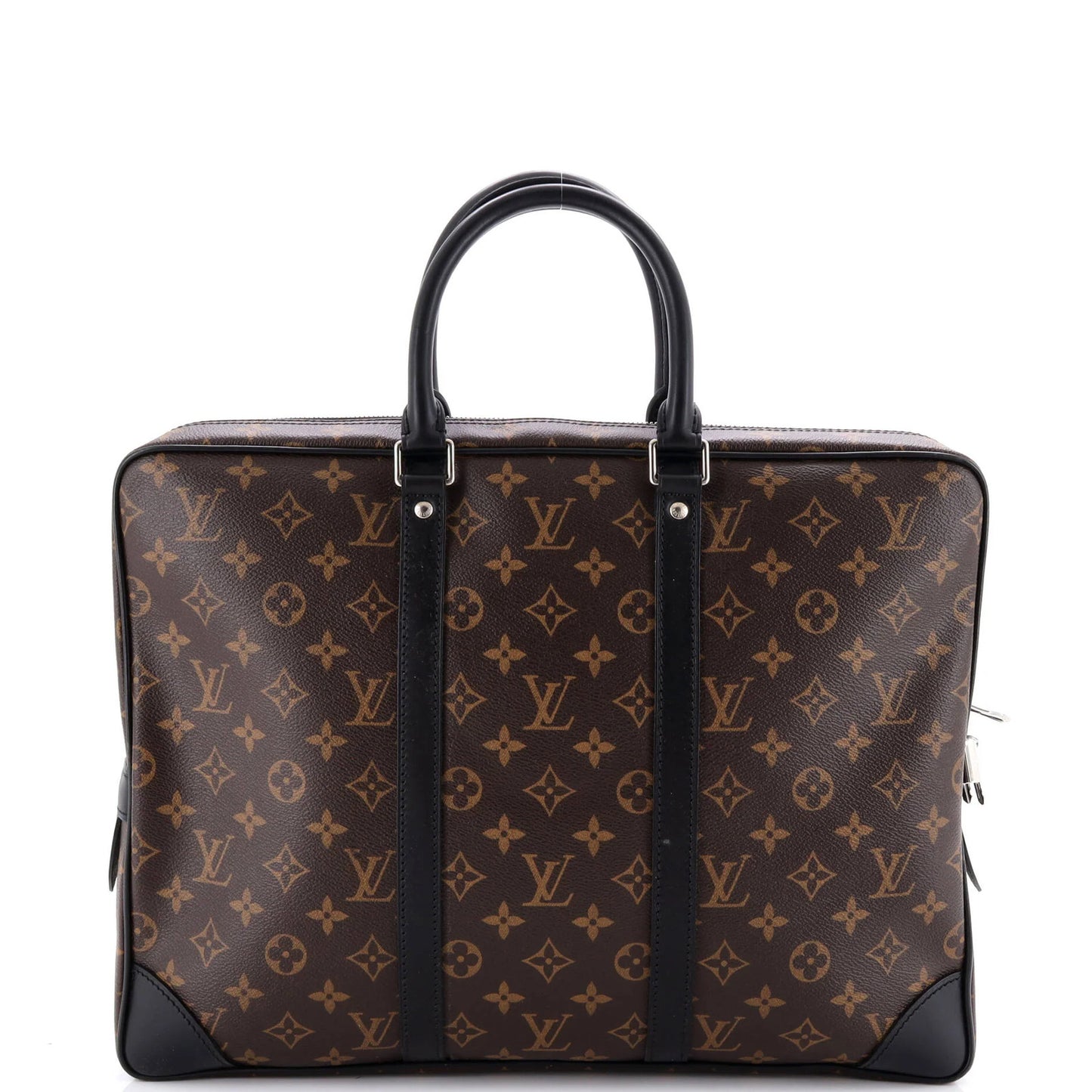 Louis Vuitton Porte-Documents Voyage Bag Macassar Monogram Canvas
