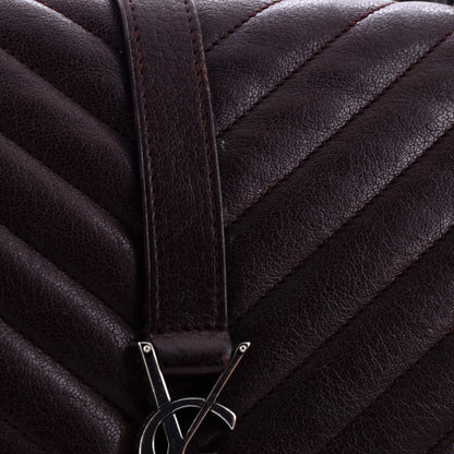 Saint Laurent Classic Monogram College Bag Matelasse Chevron Leather Medium