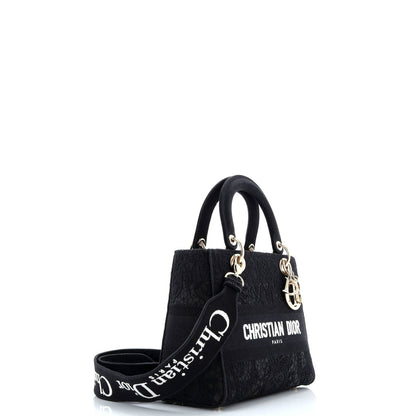 Christian Dior Lady D-Lite Bag Embroidery With Macrame Effect Medium